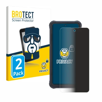 Face avant d’un emballage produit avec le logo de la marque BROTECT. À côté, l’appareil Cubot King Kong 8 est représenté avec 