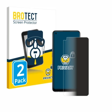 Face avant d’un emballage produit avec le logo de la marque BROTECT. À côté, l’appareil Oppo Reno 8T est représenté avec la pr