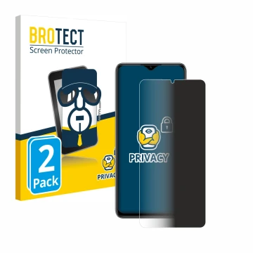 Face avant d’un emballage produit avec le logo de la marque BROTECT. À côté, l’appareil ZTE Blade A73 est représenté avec la p