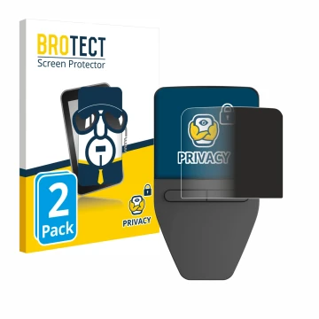 Face avant d’un emballage produit avec le logo de la marque BROTECT. À côté, l’appareil Trezor Safe 3 est représenté avec la p