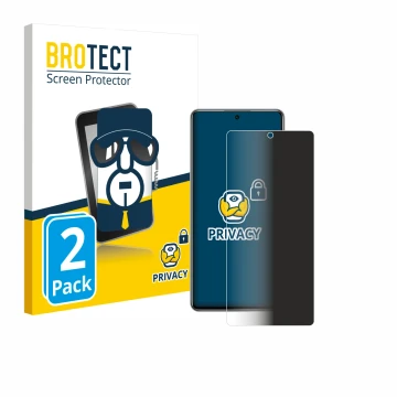 Face avant d’un emballage produit avec le logo de la marque BROTECT. À côté, l’appareil Xiaomi 11T 5G est représenté avec la p