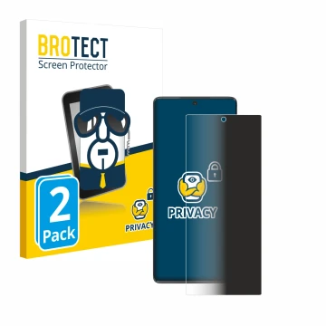 Face avant d’un emballage produit avec le logo de la marque BROTECT. À côté, l’appareil Motorola Moto G85 est représenté avec 