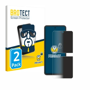 Face avant d’un emballage produit avec le logo de la marque BROTECT. À côté, l’appareil Nubia Flip 5G est représenté avec la p