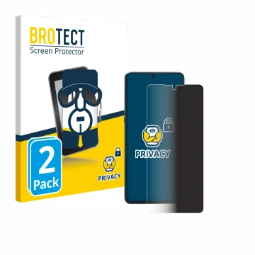 Face avant d’un emballage produit avec le logo de la marque BROTECT. À côté, l’appareil Cubot Max 5 est représenté avec la pro