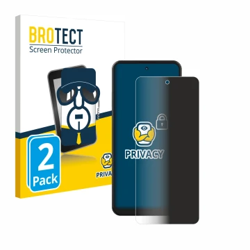 Face avant d’un emballage produit avec le logo de la marque BROTECT. À côté, l’appareil Hotwav Note 12 est représenté avec la 