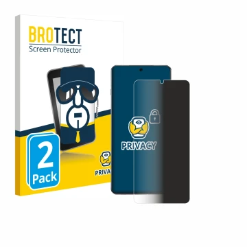 Face avant d’un emballage produit avec le logo de la marque BROTECT. À côté, l’appareil OnePlus 13 est représenté avec la prot