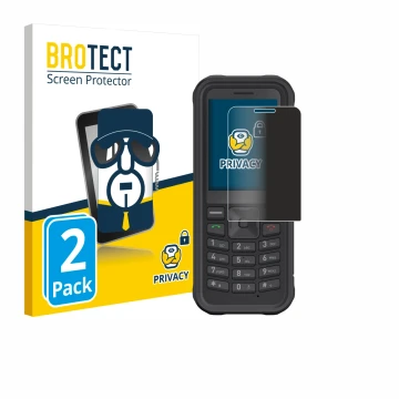 Face avant d’un emballage produit avec le logo de la marque BROTECT. À côté, l’appareil Sonim XP100 est représenté avec la pro