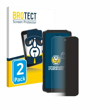 Face avant d’un emballage produit avec le logo de la marque BROTECT. À côté, l’appareil Doogee Fire 6 Power est représenté ave