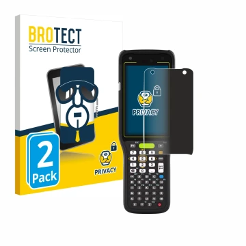 Face avant d’un emballage produit avec le logo de la marque BROTECT. À côté, l’appareil Zebra MC3400 est représenté avec la pr