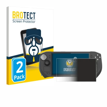 Face avant d’un emballage produit avec le logo de la marque BROTECT. À côté, l’appareil Zotac Gaming Zone est représenté avec 