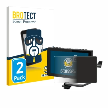 Face avant d’un emballage produit avec le logo de la marque BROTECT. À côté, l’appareil Feelworld F5 PROX 5,5