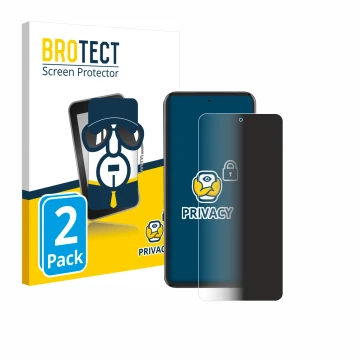 Face avant d’un emballage produit avec le logo de la marque BROTECT. À côté, l’appareil Oppo Reno 13 Pro est représenté avec l