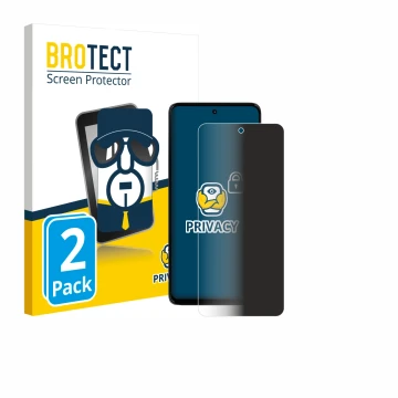 Face avant d’un emballage produit avec le logo de la marque BROTECT. À côté, l’appareil Motorola Moto G56 est représenté avec 