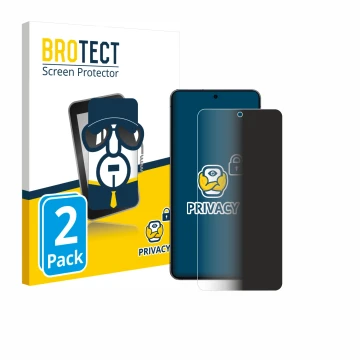 Face avant d’un emballage produit avec le logo de la marque BROTECT. À côté, l’appareil Samsung Galaxy S25 Edge est représenté