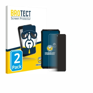 Face avant d’un emballage produit avec le logo de la marque BROTECT. À côté, l’appareil Ulefone Armor 28 Pro est représenté av