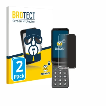 Face avant d’un emballage produit avec le logo de la marque BROTECT. À côté, l’appareil Doro Aurora A20 est représenté avec la