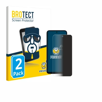 Face avant d’un emballage produit avec le logo de la marque BROTECT. À côté, l’appareil Xiaomi Redmi 15 4G est représenté avec