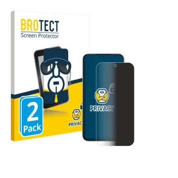 Face avant d’un emballage produit avec le logo de la marque BROTECT. À côté, l’appareil Xiaomi 17 est représenté avec la prote