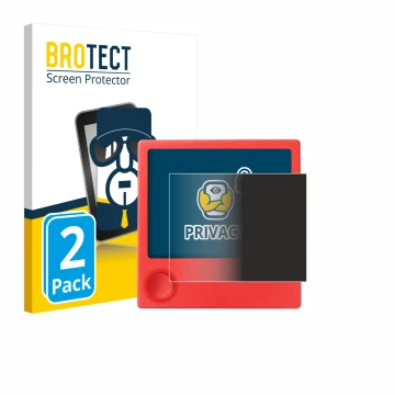 Face avant d’un emballage produit avec le logo de la marque BROTECT. À côté, l’appareil PicPak E-Ink Display est représenté av