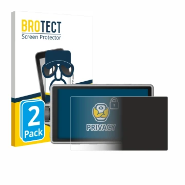 Face avant d’un emballage produit avec le logo de la marque BROTECT. À côté, l’appareil DJI Ronin 4D est représenté avec la pr