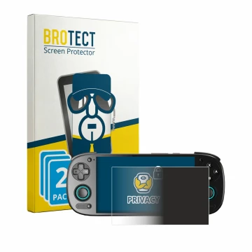 Face avant d’un emballage produit avec le logo de la marque BROTECT. À côté, l’appareil Retroid Pocket 5 est représenté avec l