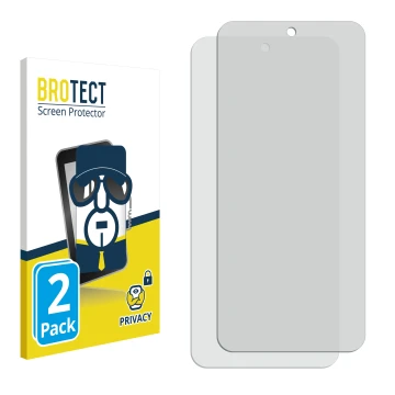 Face avant d’un emballage produit avec le logo de la marque BROTECT. À côté se trouve la protection d’écran correspondante.