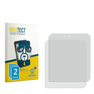 Face avant d’un emballage produit avec le logo de la marque BROTECT. À côté se trouve la protection d’écran correspondante.