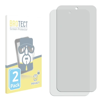 Face avant d’un emballage produit avec le logo de la marque BROTECT. À côté se trouve la protection d’écran correspondante.