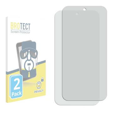 Face avant d’un emballage produit avec le logo de la marque BROTECT. À côté se trouve la protection d’écran correspondante.