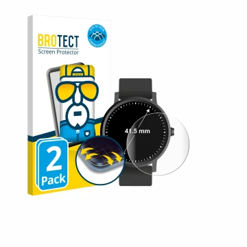 Face avant d’un emballage produit avec le logo de la marque BROTECT. À côté, l’appareil Montres (Circulaire, ø: 41.5 mm) est r
