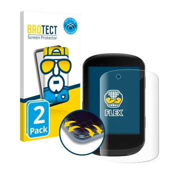 Face avant d’un emballage produit avec le logo de la marque BROTECT. À côté, l’appareil Garmin Edge 530 est représenté avec la