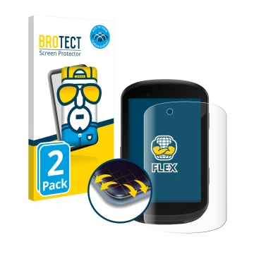 Face avant d’un emballage produit avec le logo de la marque BROTECT. À côté, l’appareil Garmin Edge 830 est représenté avec la