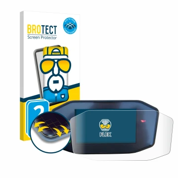 Face avant d’un emballage produit avec le logo de la marque BROTECT. À côté, l’appareil KTM 790 Duke est représenté avec la pr