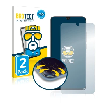 Face avant d’un emballage produit avec le logo de la marque BROTECT. À côté, l’appareil TCL 10 Pro est représenté avec la prot