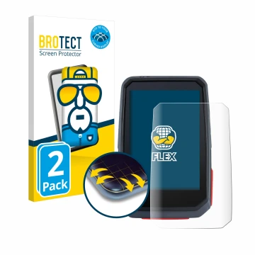 Face avant d’un emballage produit avec le logo de la marque BROTECT. À côté, l’appareil Sigma ROX 4.0 est représenté avec la p