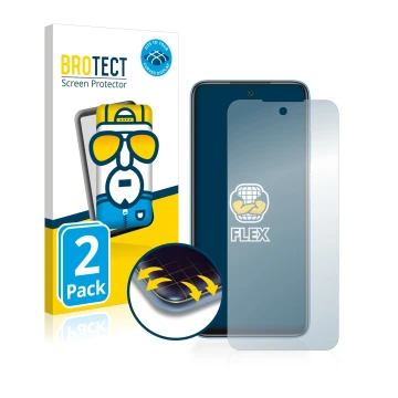 Face avant d’un emballage produit avec le logo de la marque BROTECT. À côté, l’appareil Xiaomi Redmi 10 (2022) est représenté 