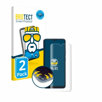 Face avant d’un emballage produit avec le logo de la marque BROTECT. À côté, l’appareil Xiaomi Redmi 10C est représenté avec l