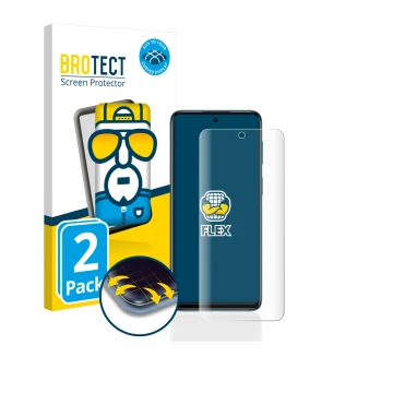 Face avant d’un emballage produit avec le logo de la marque BROTECT. À côté, l’appareil Motorola Moto G42 est représenté avec 