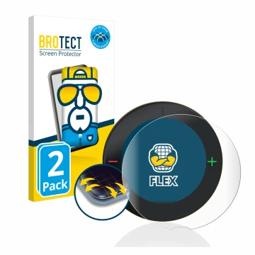 Face avant d’un emballage produit avec le logo de la marque BROTECT. À côté, l’appareil Beeline Velo 2 est représenté avec la 