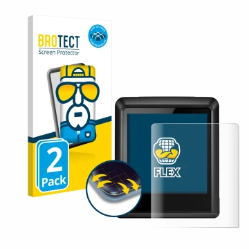 Face avant d’un emballage produit avec le logo de la marque BROTECT. À côté, l’appareil Bosch Intuvia 100 est représenté avec 