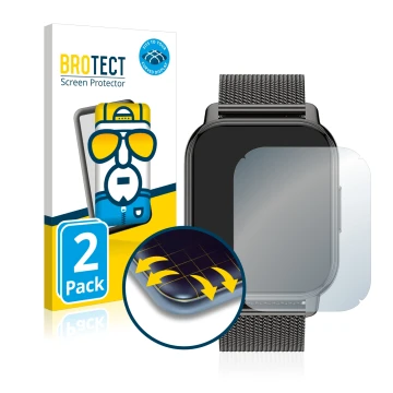 Face avant d’un emballage produit avec le logo de la marque BROTECT. À côté, l’appareil Popglory P66 1.85