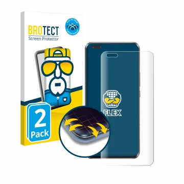 Face avant d’un emballage produit avec le logo de la marque BROTECT. À côté, l’appareil Honor Magic 5 Pro est représenté avec 