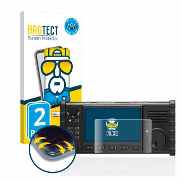 Face avant d’un emballage produit avec le logo de la marque BROTECT. À côté, l’appareil Xiegu X6100 HF-Transceiver est représe