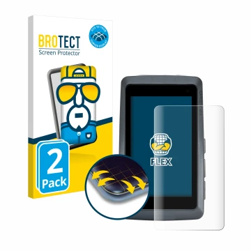 Face avant d’un emballage produit avec le logo de la marque BROTECT. À côté, l’appareil Sigma ROX 12.1 EVO est représenté avec