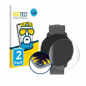 Face avant d’un emballage produit avec le logo de la marque BROTECT. À côté, l’appareil Shot Scope G5 GPS Watch est représenté