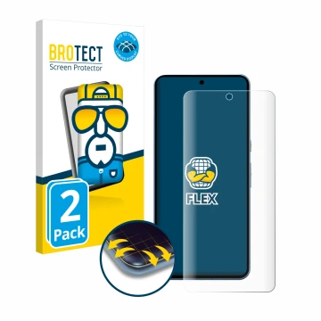 Face avant d’un emballage produit avec le logo de la marque BROTECT. À côté, l’appareil Google Pixel 8 Pro est représenté avec