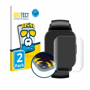Face avant d’un emballage produit avec le logo de la marque BROTECT. À côté, l’appareil Poounur Y6 1.85