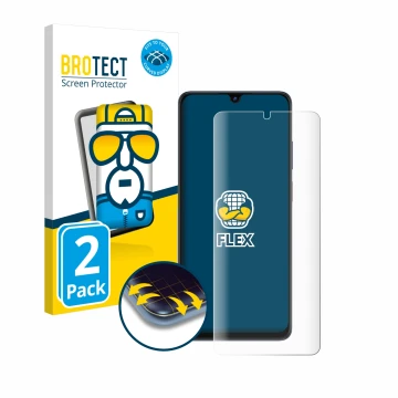 Face avant d’un emballage produit avec le logo de la marque BROTECT. À côté, l’appareil ZTE Blade V50 Vita est représenté avec