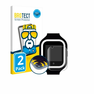 Face avant d’un emballage produit avec le logo de la marque BROTECT. À côté, l’appareil SaveFamily Iconic Plus 4G est représen