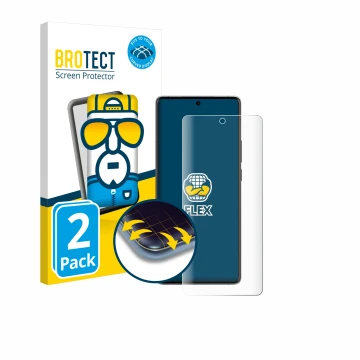 Face avant d’un emballage produit avec le logo de la marque BROTECT. À côté, l’appareil Vivo X90 Pro Plus est représenté avec 